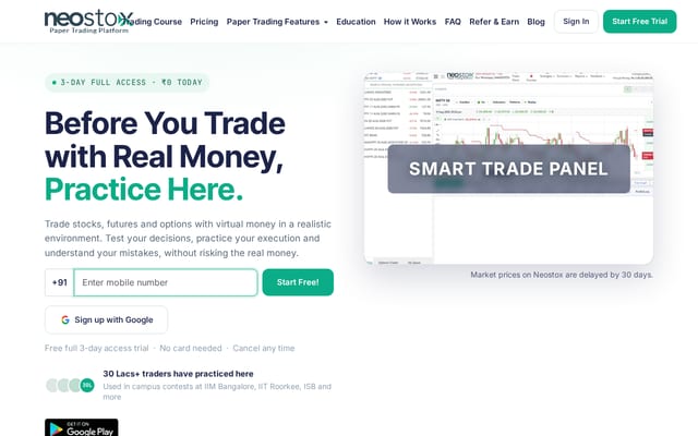Screenshot of neostox.com