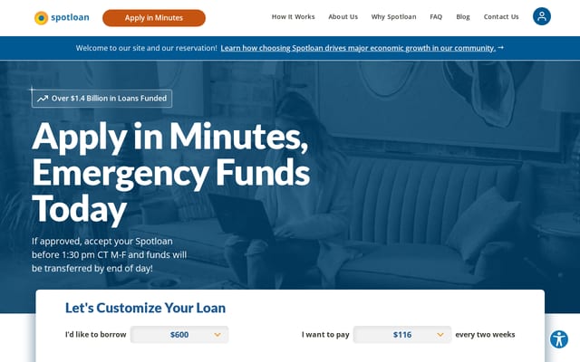 Screenshot of spotloan.com