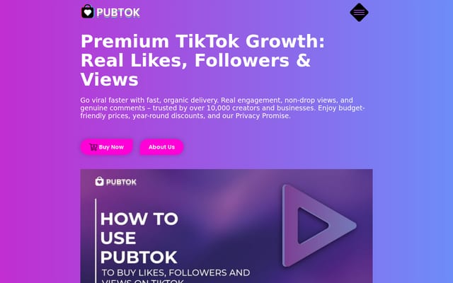 Screenshot of pubtok.com