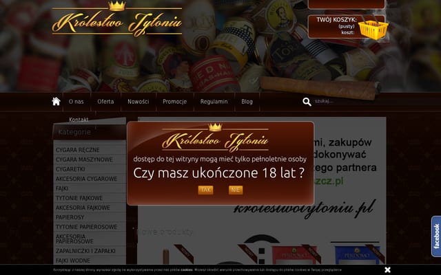 Screenshot of krolestwotytoniu.pl