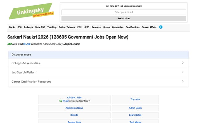 Screenshot of linkingsky.com