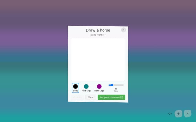 Screenshot of gradient.horse