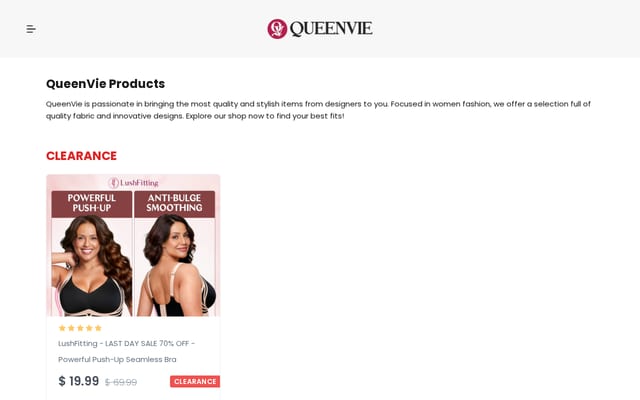 Screenshot of queenvie.com