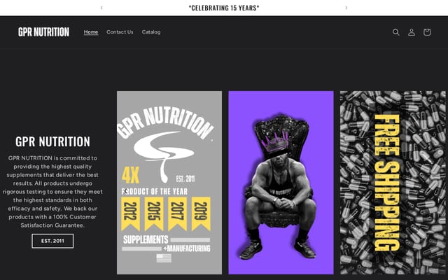 Screenshot of gprnutrition.com