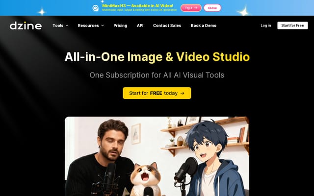 Screenshot of dzine.ai