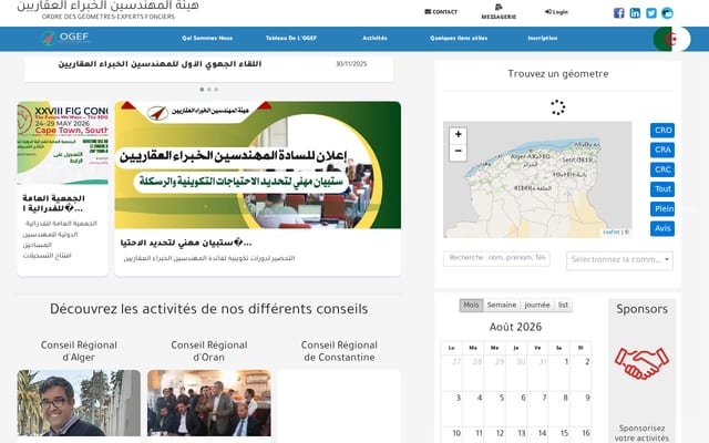 Screenshot of ogef.dz