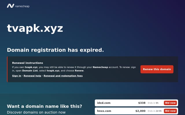 Screenshot of tvapk.xyz