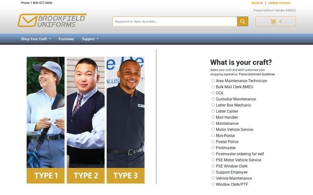 Screenshot of brookfielduniforms.com