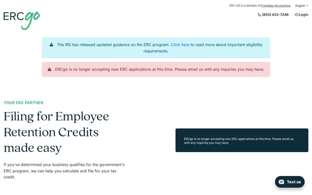 Screenshot of ercgo.com