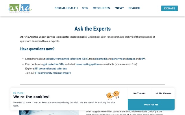 Screenshot of askexpertsnow.org