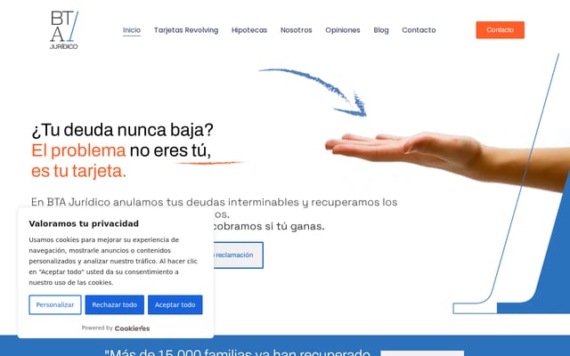 Screenshot of btajuridico.com