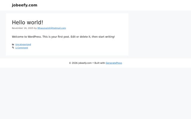 Screenshot of jobeefy.com